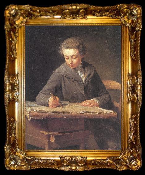 framed  Lepicie, Nicolas Bernard The Young Draftsman, ta009-2